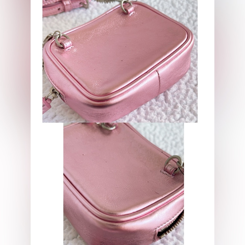 SAINT LAURENTYSL Metallic Calfskin Matelasse Monogram Baby Lou Camera Bag - Picture 9 of 16